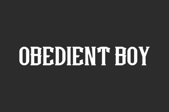 Obedient Boy: A Bold Font for Digital Design