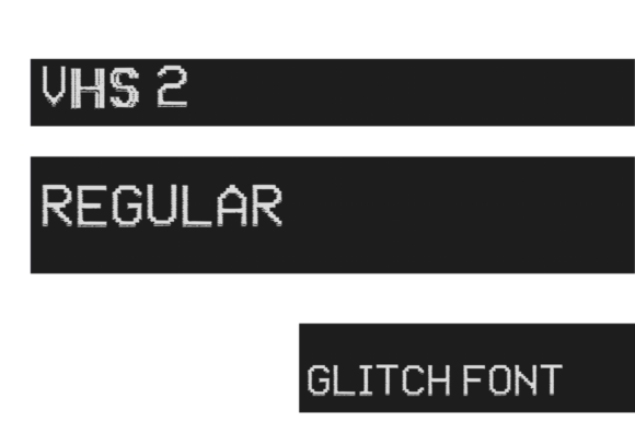 VHS 2: A Glitched Display Font for Modern Campaigns